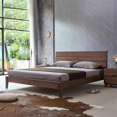 新中式现代简约木床田园风双人实木床结婚主卧大床2025新款定制