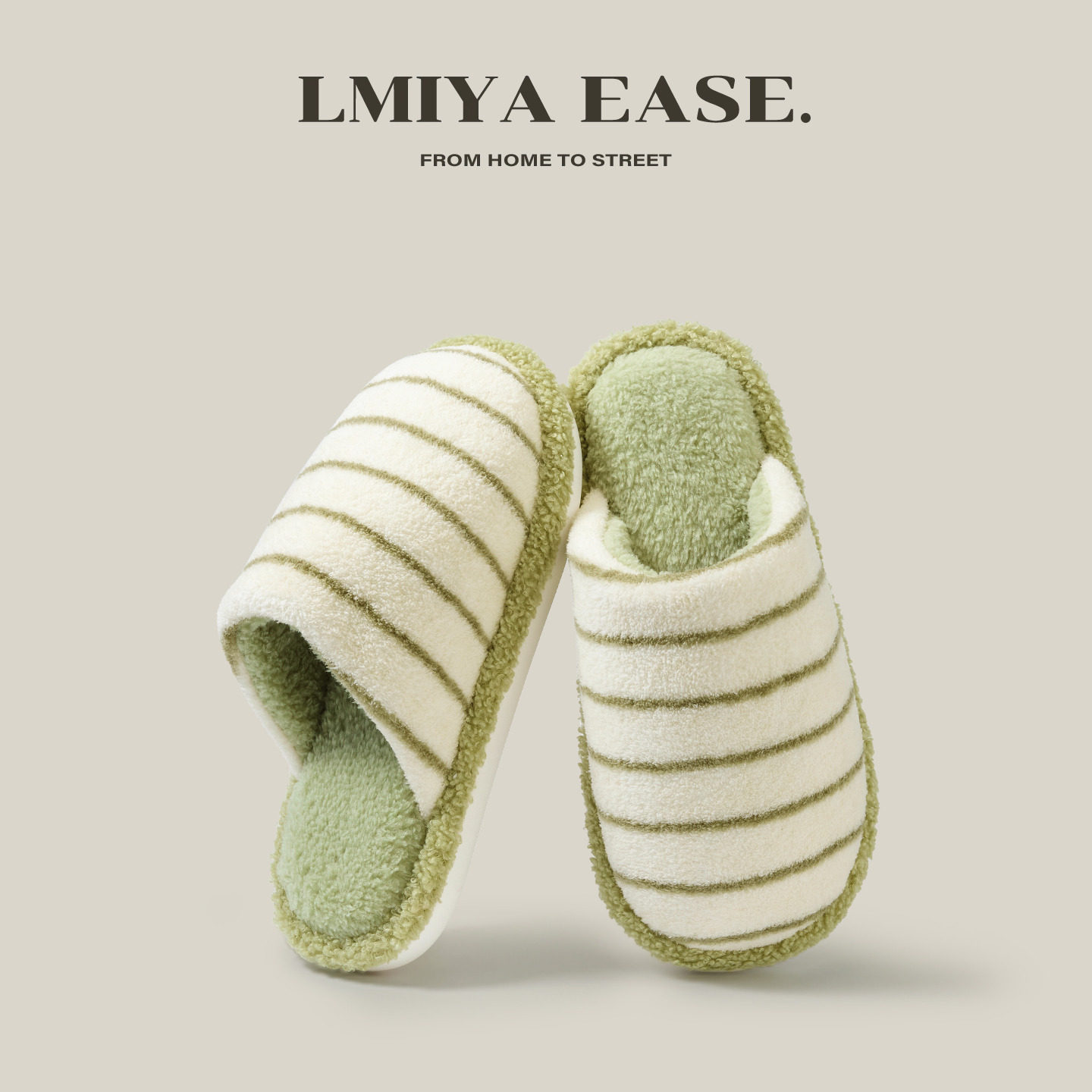 徕米亚加绒毛毛保暖防滑家居棉拖