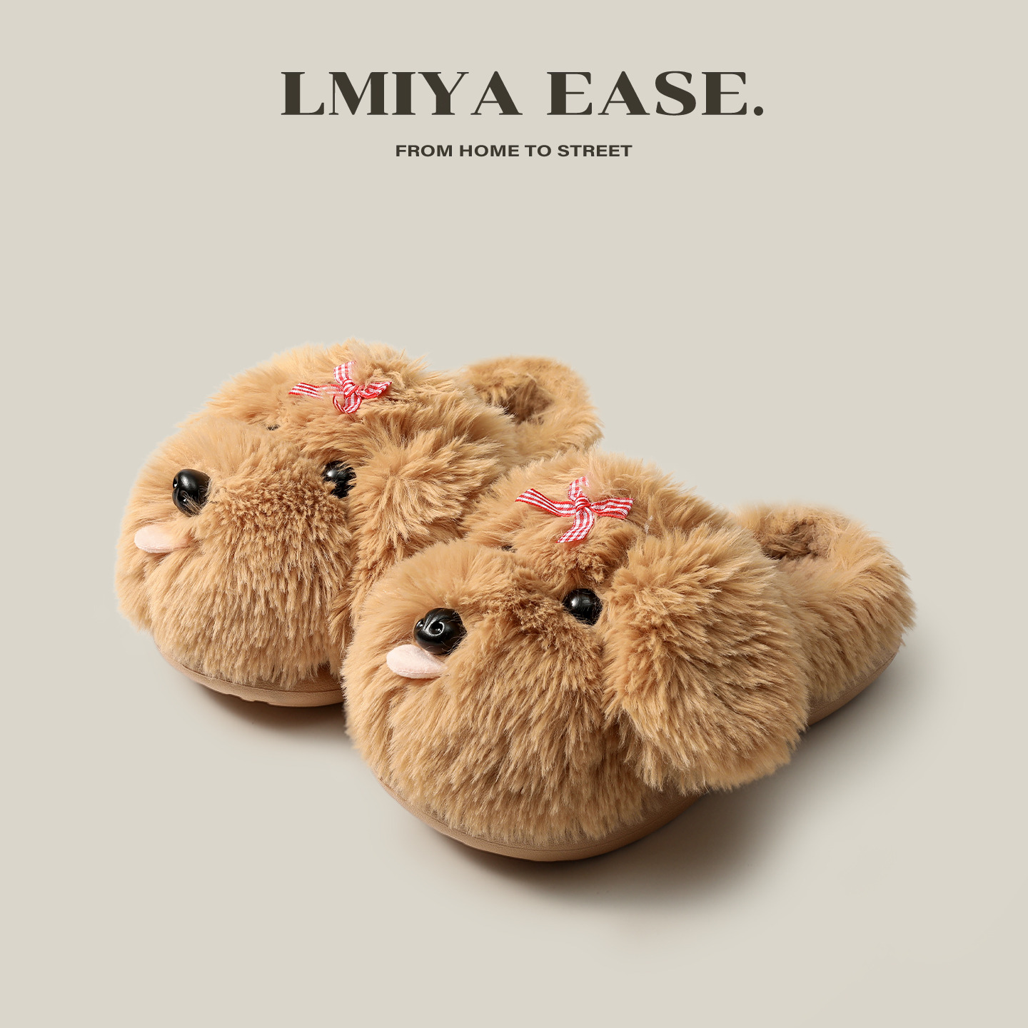 毛毛棉拖鞋女2025新款秋冬季加厚