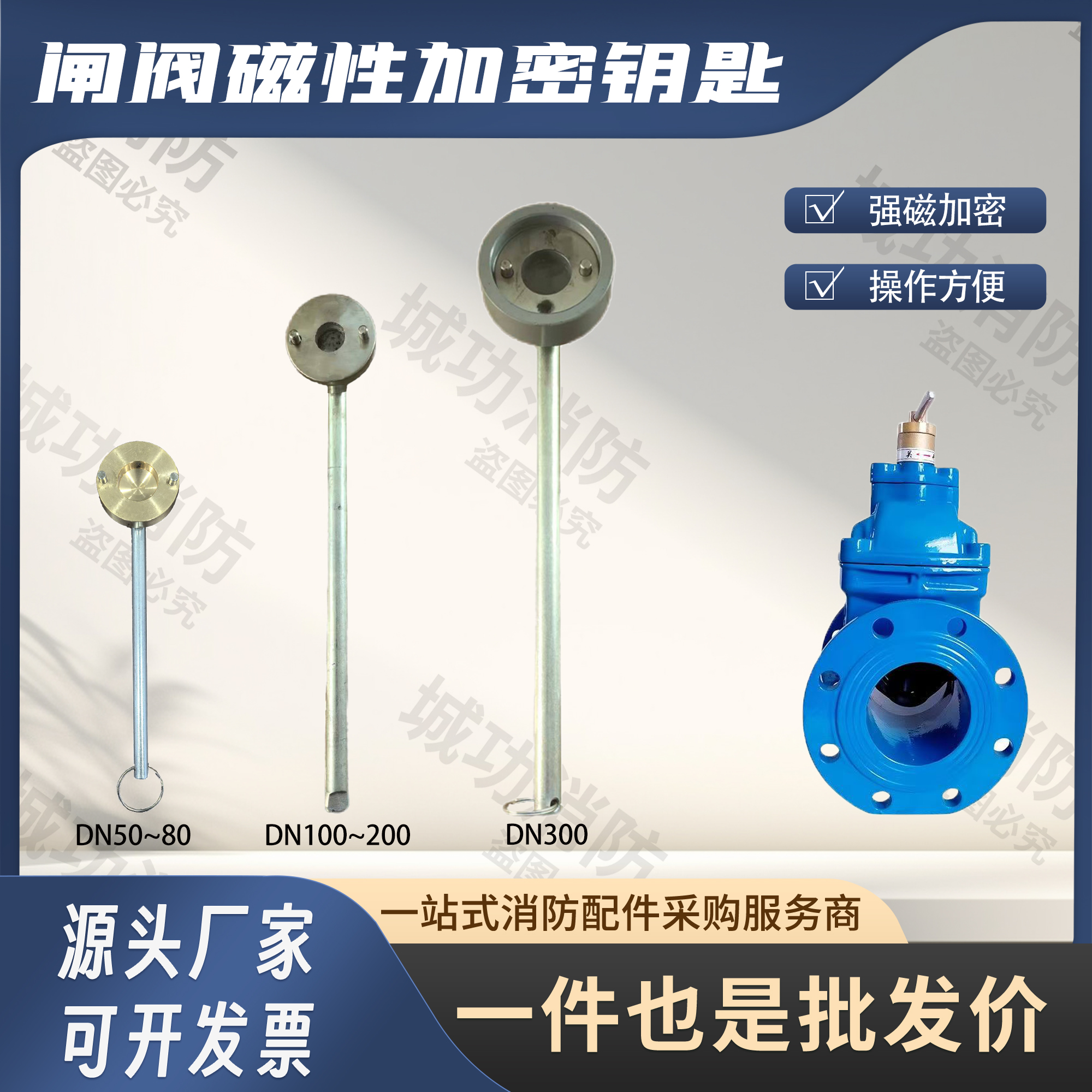 磁性加密法兰闸阀钥匙