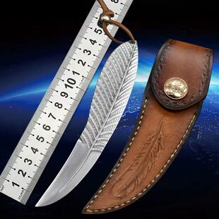 大马士革钢小刀户外小爪刀水果刀收藏刀具