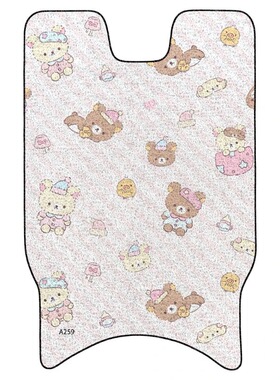 适用于爱玛星动A10脚垫TDT1276Z电瓶车防水丝圈耐磨脚踩皮踏板垫