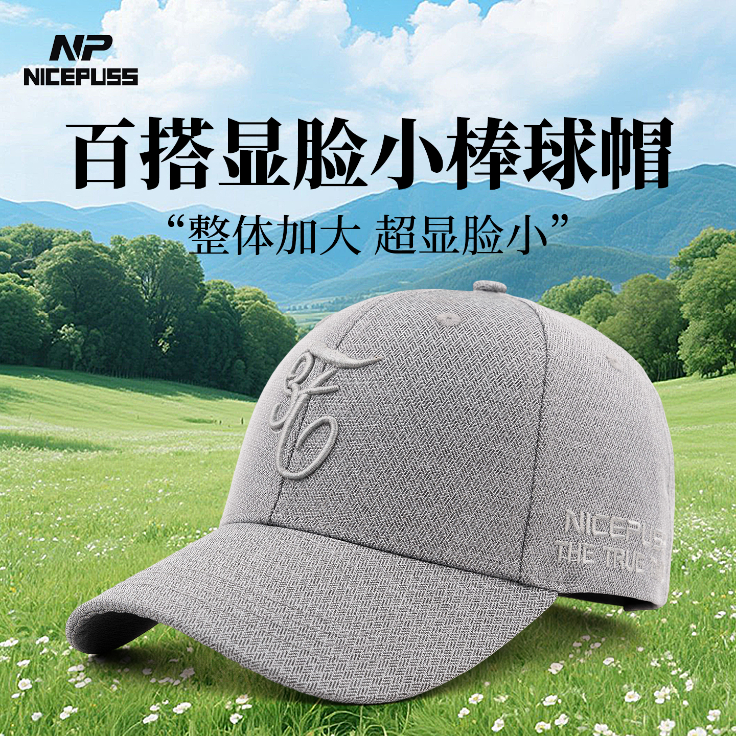 NP高端防水硬顶显脸小棒球帽时尚