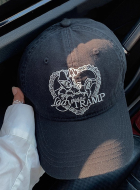 原版韩系氛围感2025新款格子刺绣棒球帽ins百搭宽檐鸭舌帽显脸小