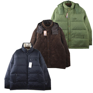 古着vintage日系复古休闲加厚连帽羽绒服宽松户外保暖夹克外套
