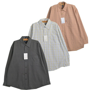 格子春秋衬衫 古着vintage 文艺复古衬衣外套英伦风休闲宽松长袖