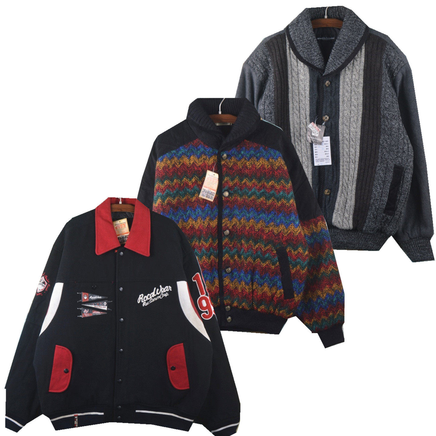 古着vintage飞行夹克厚款夹棉男女休闲工装棒球服冲锋衣宽松外套