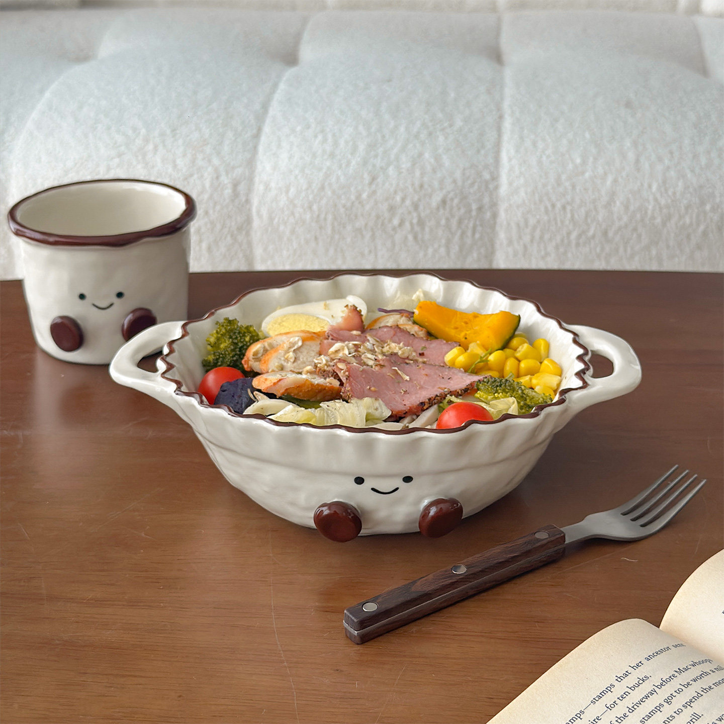 穆尼釉下彩泡面碗双耳碗螺蛳粉碗高颜值家用拉面碗汤碗酸奶沙拉碗,餐饮具,碗,淘宝优惠券,粉丝福利购,淘宝优惠卷