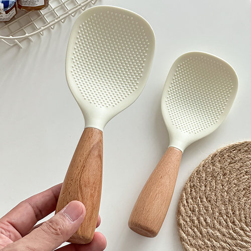 穆尼生活木柄硅胶饭勺
