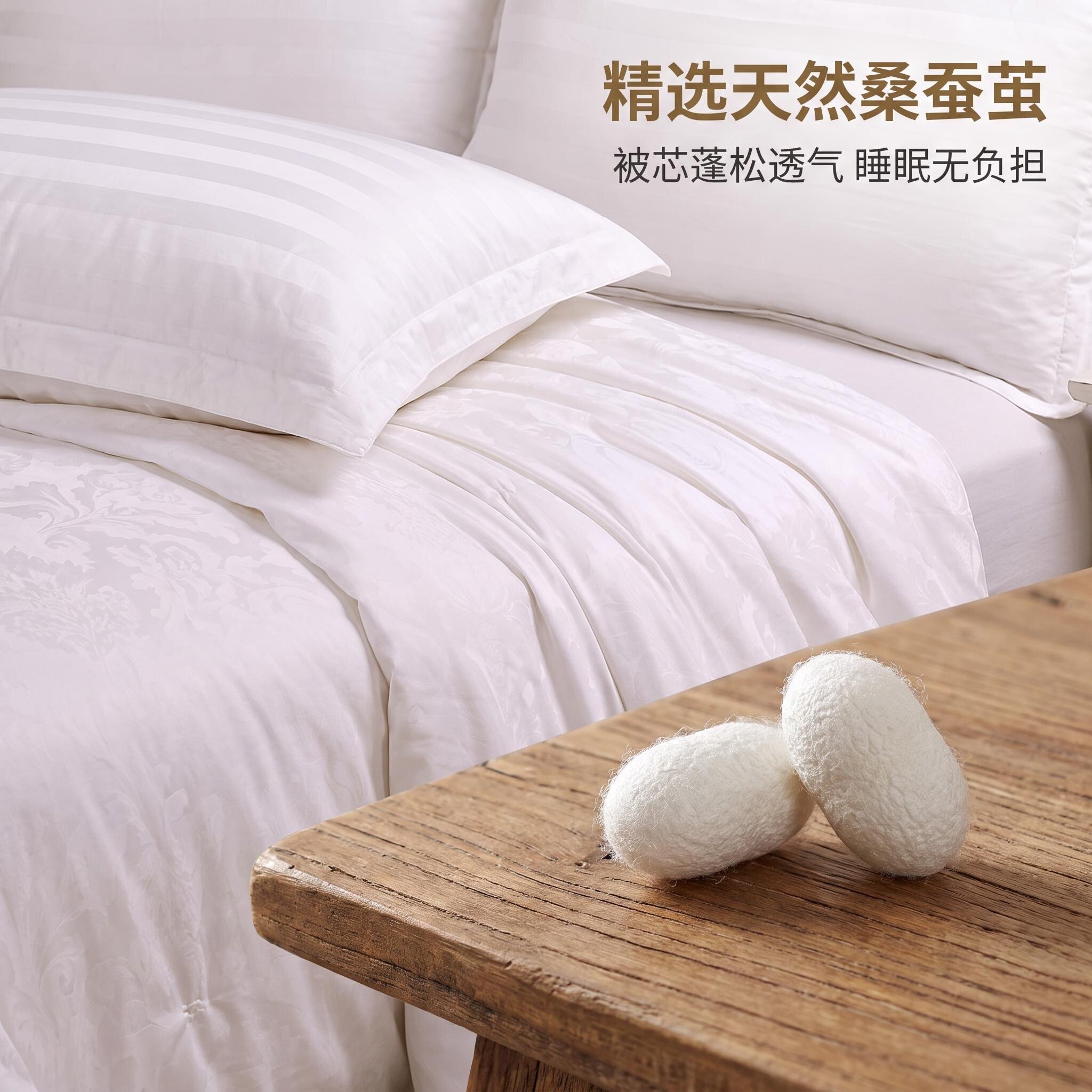 蚕丝被桑蚕丝被双人被春秋夏凉被芯舒适安睡