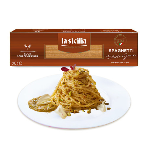 LA Sicilia辣西西里#5全麦直条形意大利面500g盒装意面进口