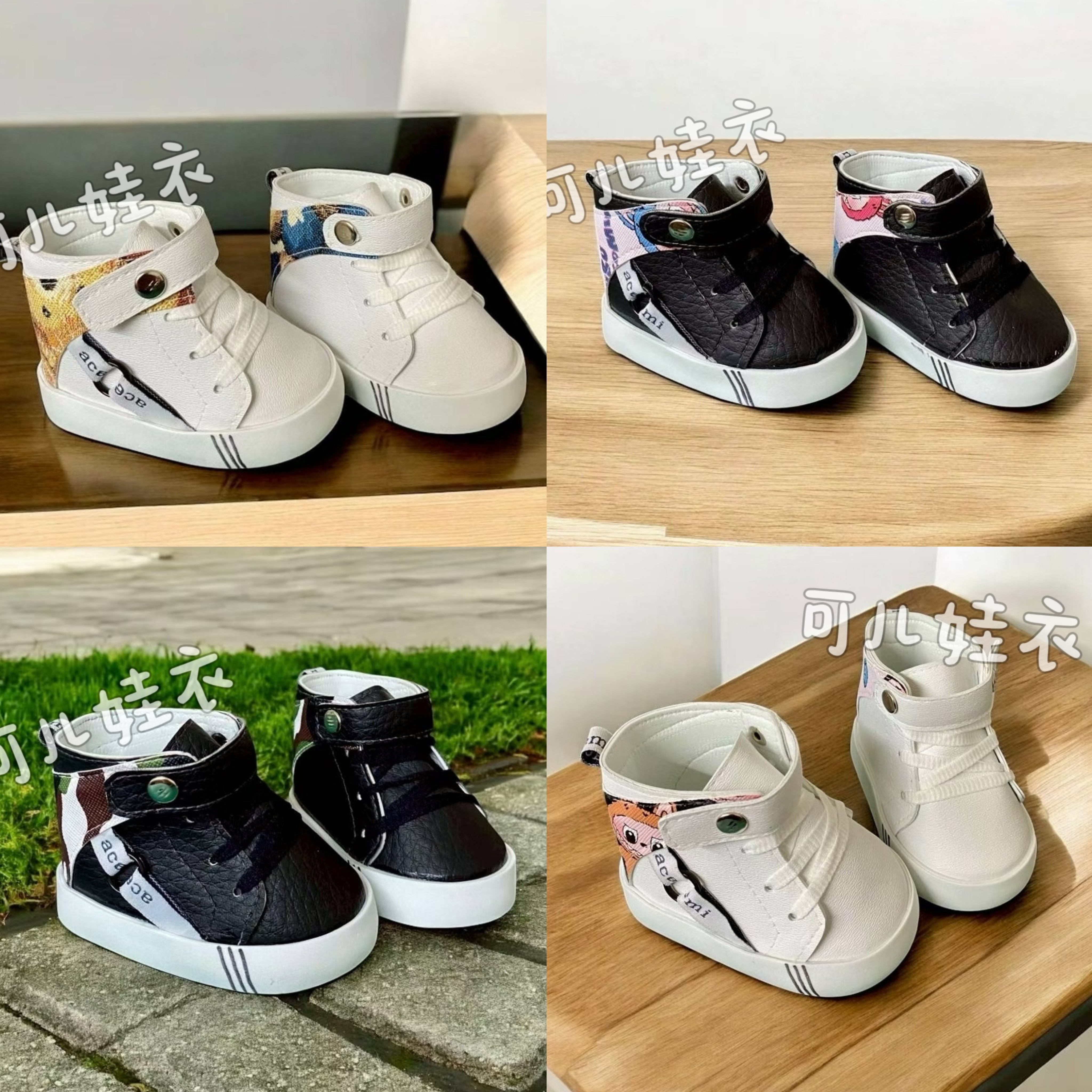 55厘米娃娃鞋子 越南鞋 男孩短靴女娃休闲鞋大娃新款PU皮鞋高帮鞋