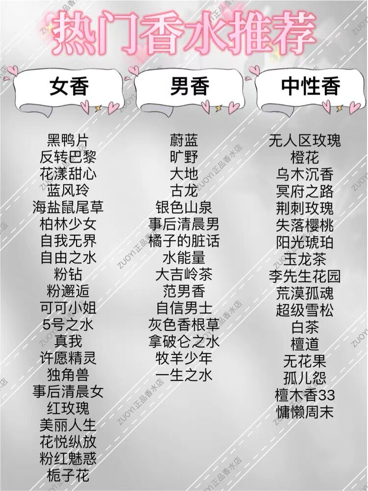 zuoyi香水万达商场款买2送1 粉邂逅奇迹花漾甜心粉钻欢沁15ml方瓶