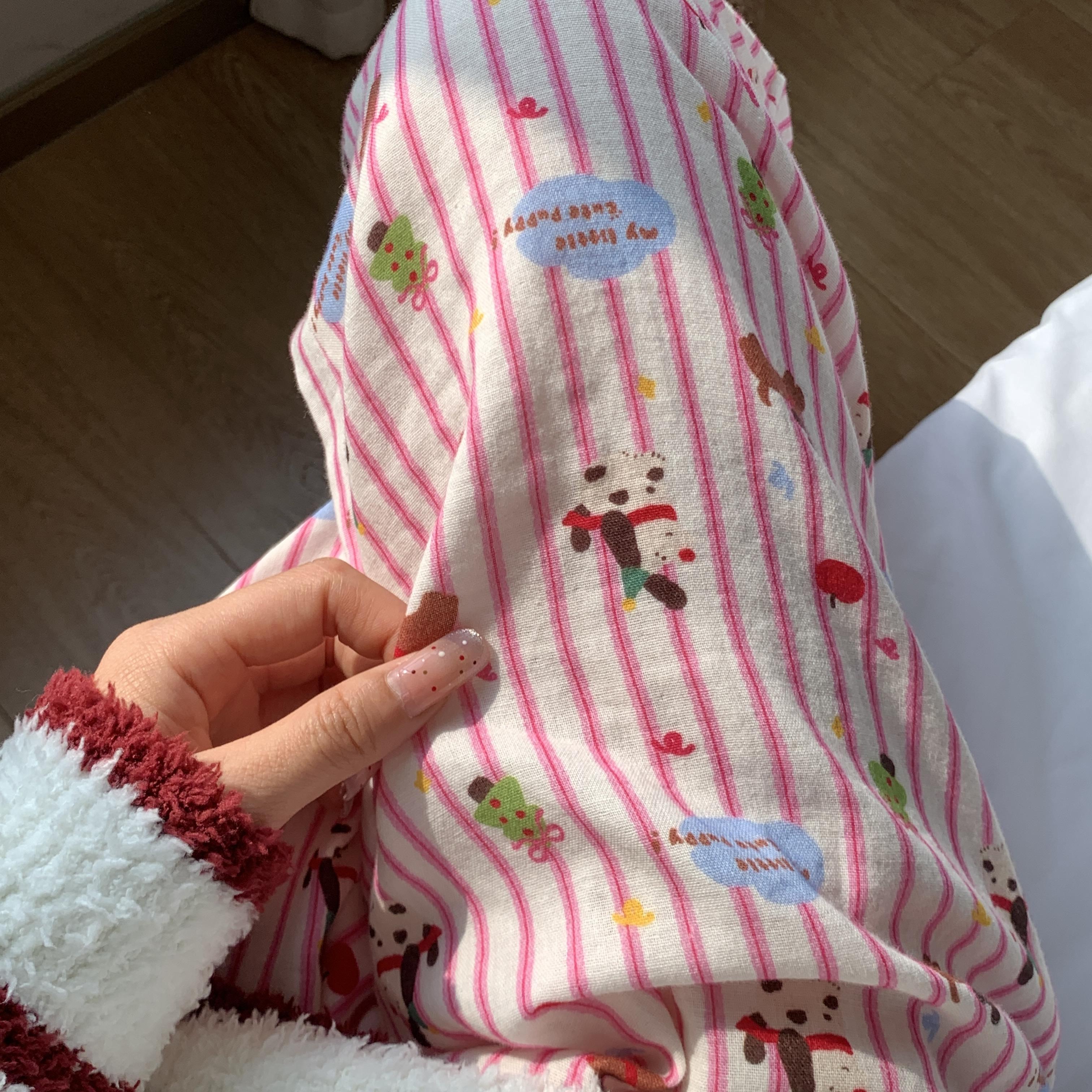 sleeping pants2025春夏新款睡裤精梳云朵棉长裤宽松居家裤遛弯