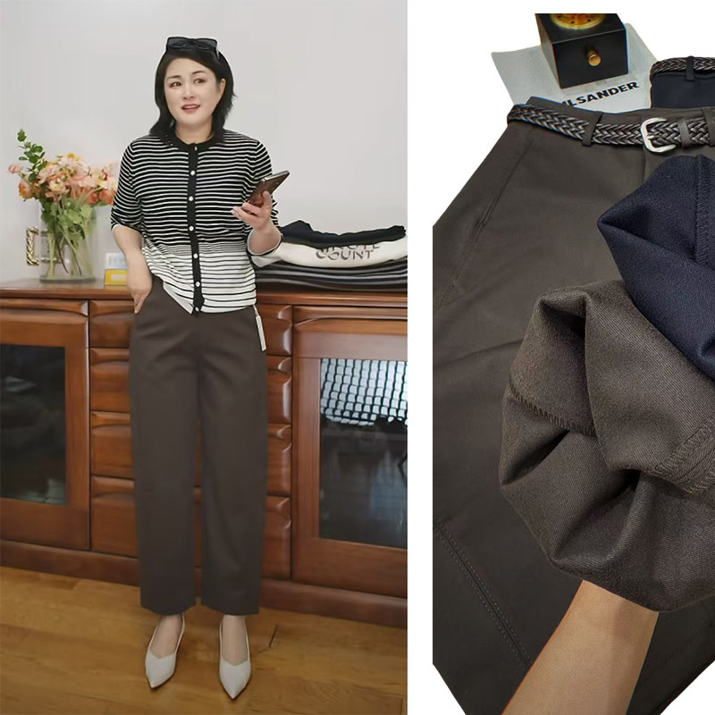 洛克西裤AKDM春季新款莱赛尔气质显瘦女裤休闲裤25007