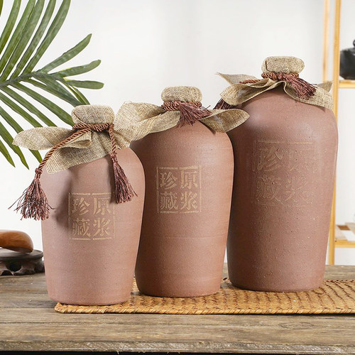 四川粗陶纯手工加厚家用窖藏酒瓶
