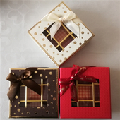 高档巧克力包装 礼盒 盒米白黑红色纸质空盒子diy做草莓朱古力包装