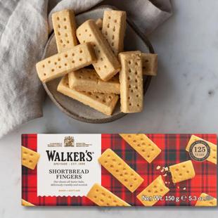 英国Walkers沃尔克斯手指条酥性黄油饼干曲奇独立装 进口150克 原装