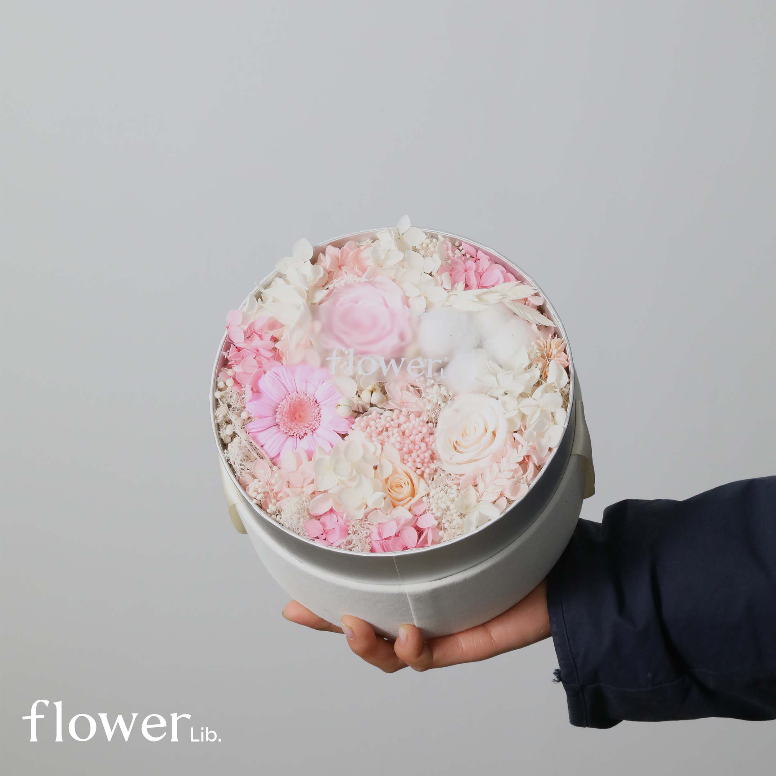 [粉水晶]植物图书馆全国快递速递永生花盒玫瑰礼物家居装饰