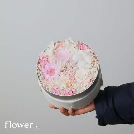 [粉水晶]植物图书馆全国快递速递永生花盒玫瑰礼物家居装饰
