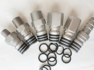 大风炮快速接头一寸直通接头带开关带阀门型3道密封圈大流量耐磨