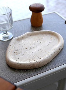 轻奢宝格丽大理石托盘天然ins风家居高级饰品收纳首饰浴室置物盘