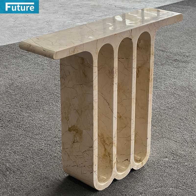 天然大理石索菲特金玄关桌玄关台法式复古诧寂客厅卧室茶几家用台