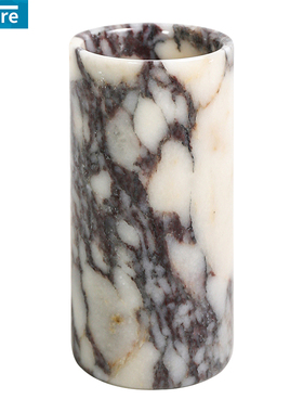 轻奢现代天然大理石花瓶民宿酒店干花插花器高级感桌面装饰摆件