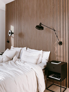木条聚酯吸音板木质网红格栅背景墙装 饰环保阻燃吸音隔音卧室琴房