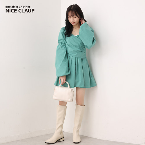 niceclaup日系系带连衣裙