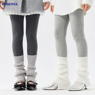 女款 FIRSTMIX金棉哑光3D立体保暖打底裤 加绒九分裤