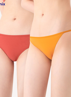 FIRSTMIX【4条】低腰细带高开叉棉内裤舒适透气女士抗菌性感内裤