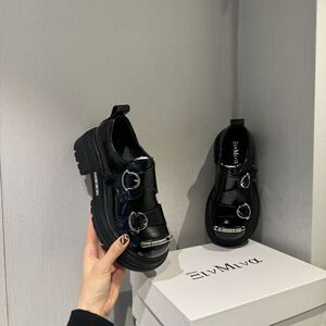 日系小众重工真皮厚底乐福鞋女Lolita小皮鞋配裙子单鞋休闲懒人鞋