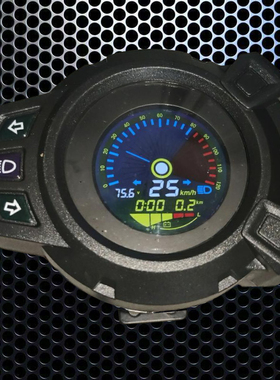 电动车液晶仪表码表地雷表BWS 48-120v电压电量速度里程锂电改装