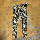 打底裤 弹力跑步裤 男士 青年紧身运动装 冰爽印花时尚 有口袋放手机