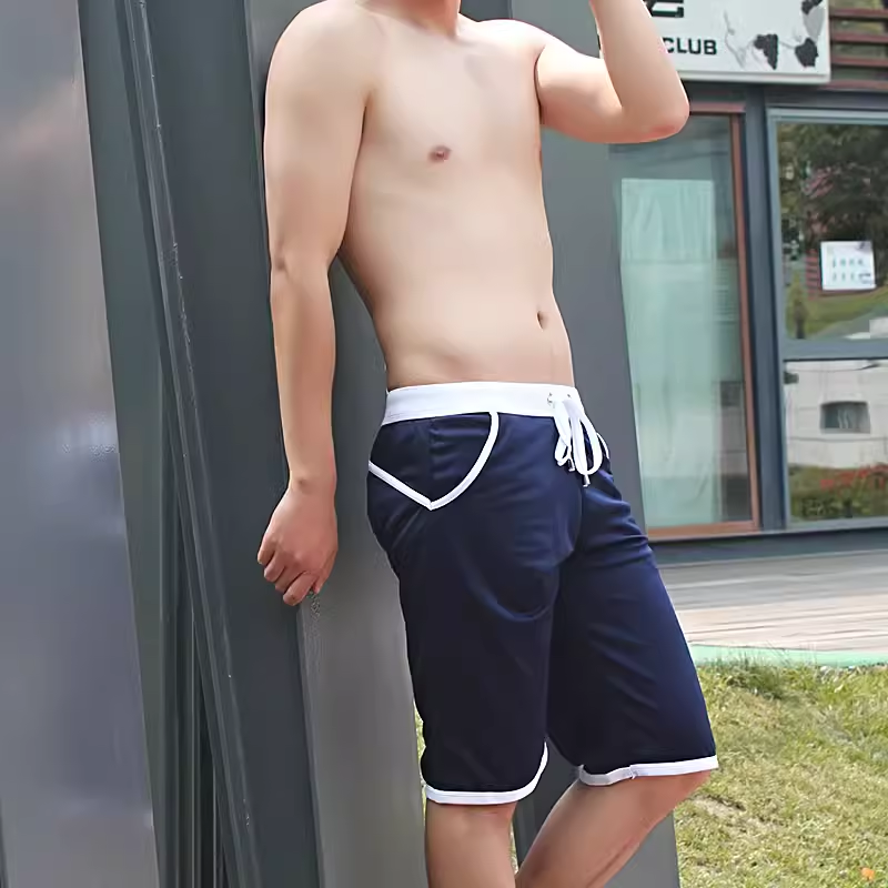 男士沙滩游泳速干运动五分中裤