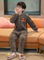 BOYS ONE-PIECE PAJAMAS CORAL VELVET AUTUMN AND WINTER WARM BOYS MIDDLE AND LARGE CHILDREN KICK-PROOF ONE-PIECE SLEEPING BAGS CHILDRENS LOUNGEWEAR