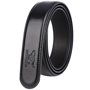 七匹狼无头皮带男士真皮腰带不带头自动扣裤带牛皮百搭带身无扣头