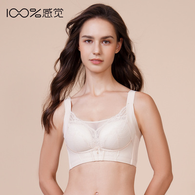 【拍两件149元】百分百感觉C杯记忆钢圈调整收副乳全罩杯内衣文胸