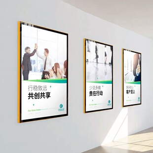 直角磁吸广告牌展示牌贴墙电梯海报框铝合金挂墙广告海报架子