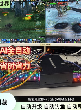 魔兽时光服全自动搬砖设备机械臂 代替人工 钓鱼自动升级剥皮采集