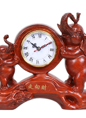 红木大象摆件一对木质实木工艺品