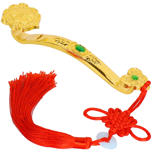 如意摆件铜合金万事吉祥如意招财工艺品客厅办公室装饰品开业礼物