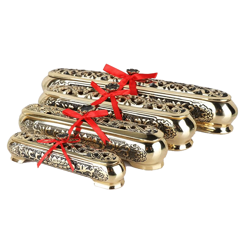 天御阁纯铜卧香炉线香盒香薰檀香炉家用室内客厅卧室净化空气香插