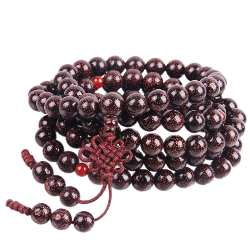 泰山天御阁铁胆星月菩提子手串男士尼泊尔菩提原籽108颗佛珠手链