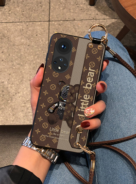 适用华为荣耀x70i手机壳x60腕带款x40GT版机械熊x50斜挎挂绳x10保护套x30max潮牌X20SE皮质X20外壳9xpro防摔