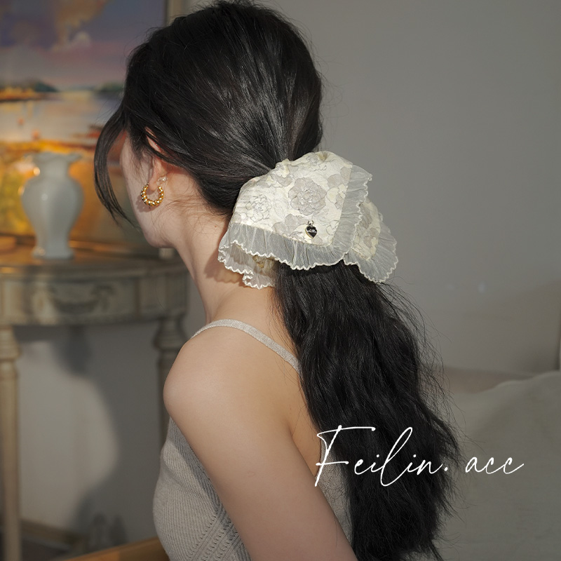 《玫瑰裙摆》碎花方巾大肠发圈