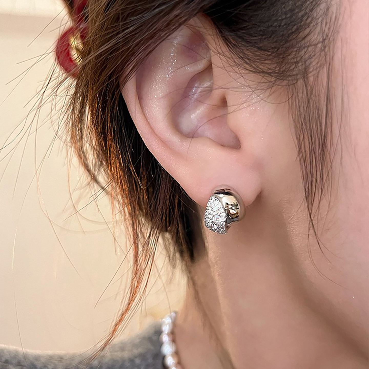 小香法式耳钉2026新款爆款纯银耳饰女独特精致耳环小众设计感高级