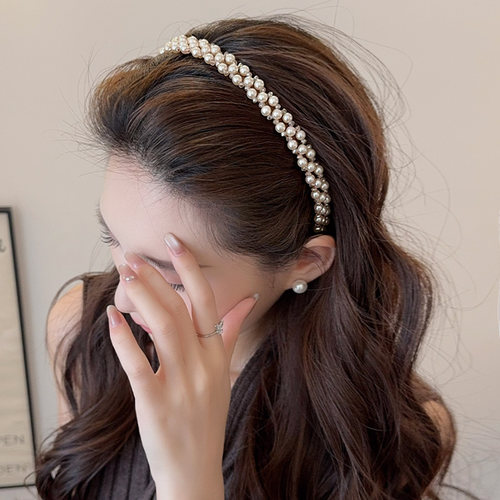 设计感小众气质珍珠发箍
