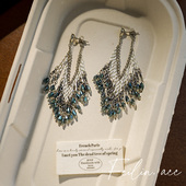 长款 水钻流苏耳环波西米亚民族风显脸小夸张耳饰埃及异域风耳环